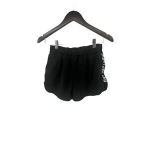 C-Mode Girls Black Love Graphic Athletic Pull-On Shorts Youth Size Medium